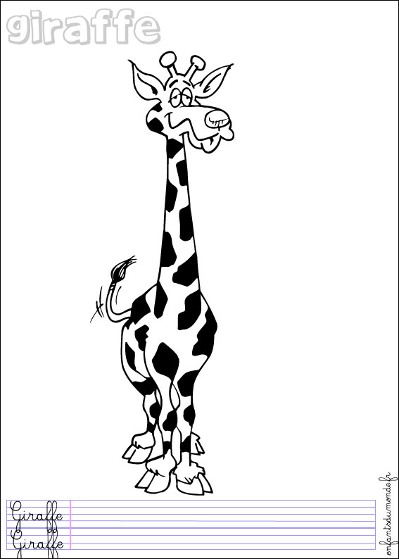 coloriage girafe 2